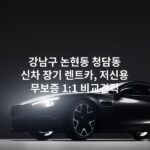 강남구 논현동 청담동 신차 장기 렌트카, 저신용 무보증 1:1 비교견적