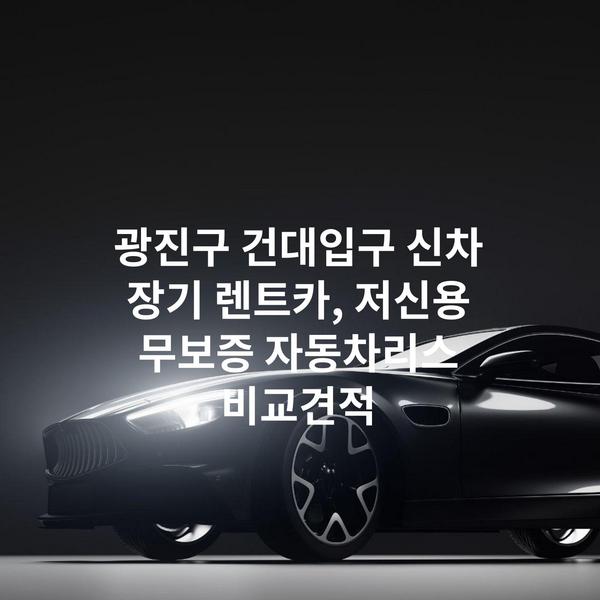 광진구 건대입구 신차 장기 렌트카, 저신용 무보증 자동차리스 비교견적