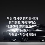 부산 강서구 명지동 신차 장기렌트 자동차리스 비교견적 (명지오션시티, 국제신도시 무보증·저신용 전문)