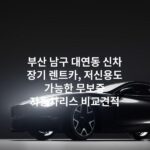 부산 남구 대연동 신차 장기 렌트카, 저신용도 가능한 무보증 자동차리스 비교견적