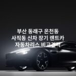 부산 동래구 온천동 사직동 신차 장기 렌트카 자동차리스 비교견적