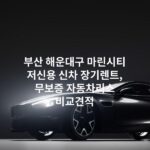 부산 해운대구 마린시티 저신용 신차 장기렌트, 무보증 자동차리스 비교견적