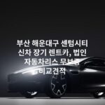 부산 해운대구 센텀시티 신차 장기 렌트카, 법인 자동차리스 무보증 비교견적