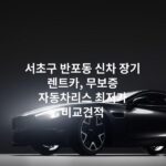 서초구 반포동 신차 장기 렌트카, 무보증 자동차리스 최저가 비교견적