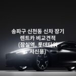 송파구 신천동 신차 장기 렌트카 비교견적 (잠실역, 롯데타워 저신용)